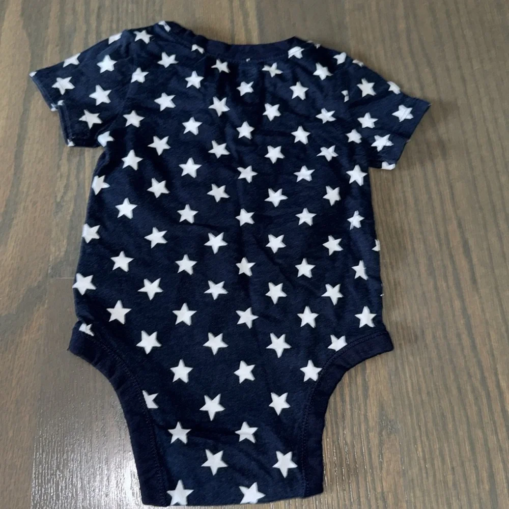 Old Navy 🇺🇸 Americana Stars Unisex 2-Piece Bodysuit and Shorts Set | 6-12M